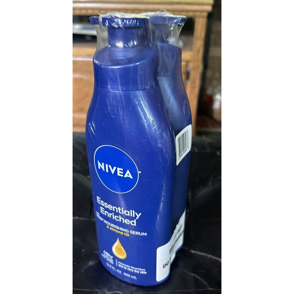 NIVEA Essentially Enriched Body Lotion for Dry Skin, Pack of 2, 16.9 Fl Oz Pump